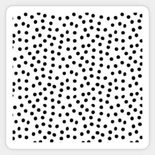 Minimal Black and White Polka Dots Sticker